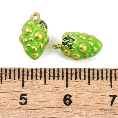 Brass Enamel Charms KK-L231-21G-05-1