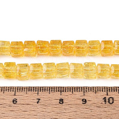 Crackle Transparent Glass Beads Strands GLAA-N062-6mm-04-1