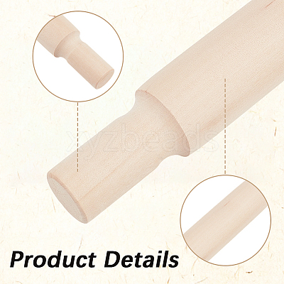Wooden Rolling Pin AJEW-WH20141-42C-1