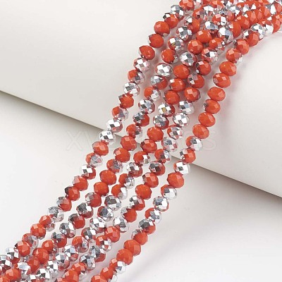 Electroplate Opaque Glass Beads Strands EGLA-A034-P4mm-M12-1