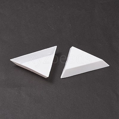 Polypropylene(PP) Triangle Nail Art Rhinestone Sorting Trays DIY Decals MRMJ-G003-02-1