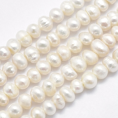 Natural Cultured Freshwater Pearl Beads Strands PEAR-F007-61-1