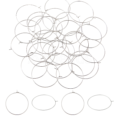 200pcs 316 Surgical Stainless Steel Hoop Earring Findings STAS-HS0001-26B-1