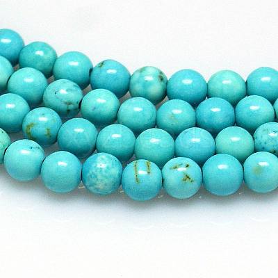 Natural Magnesite Beads Strands TURQ-G103-6mm-01-1