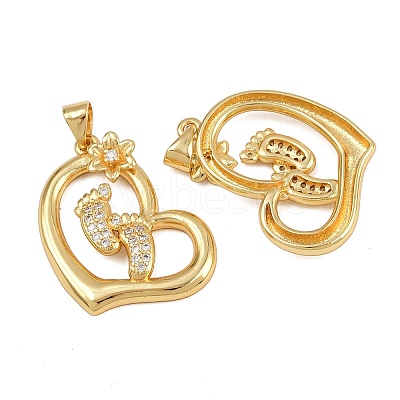Brass Micro Pave Cubic Zirconia Pendants ZIRC-I367-12G-09-1