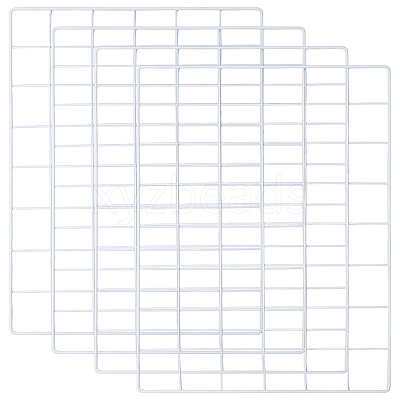 4 Bags Spray Printed Iron Mesh Wall Mounted Hanging Display Stands ODIS-WR0001-18B-1