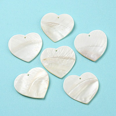 Natural Freshwater Shell Pendants SHEL-F008-01B-1