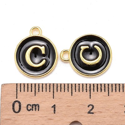 Golden Plated Alloy Charms LS-X-ENAM-S118-02C-1