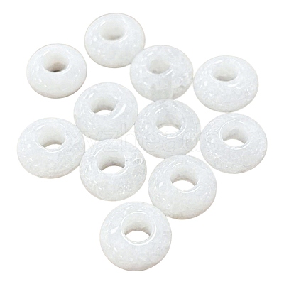 Natural White Jade European Beads G-R488-02H-1