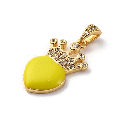 Brass Cubic Zirconia Pendants LS-ZIRC-H122-01G-05-1