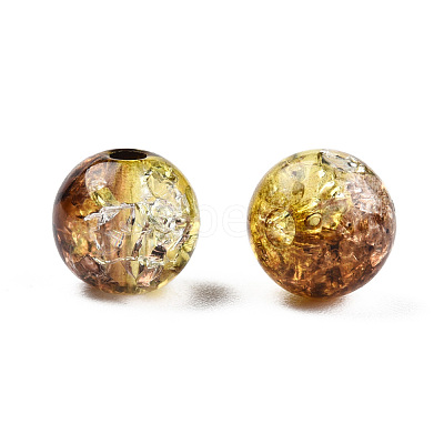 Transparent Crackle Acrylic Beads CACR-N002-16A-1