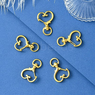 20Pcs 4 Styles Heart/Star Alloy Swivel Clasps FIND-YW0005-60-1