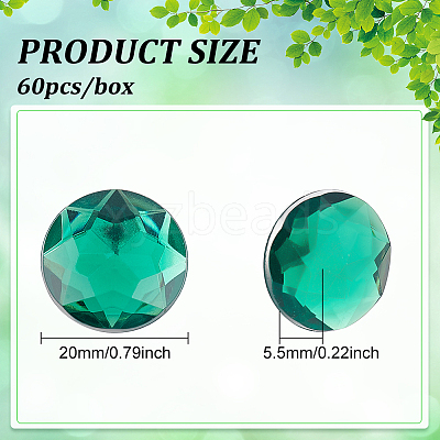 60Pcs Self-Adhesive Acrylic Rhinestone Stickers STIC-FG0001-01A-1