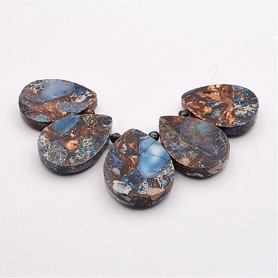 Assembled Bronzite and Imperial Jasper Beads Strands G-P297-P01-1