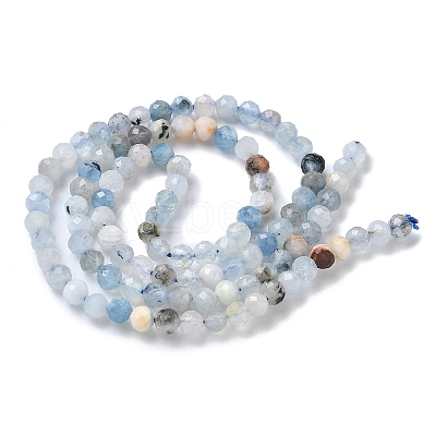Natural Aquamarine Beads Strands G-L651-C09-4mm-1
