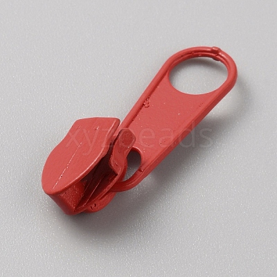 Spray Painted Zinc Alloy Zipper Pull FIND-WH0427-33A-11-1