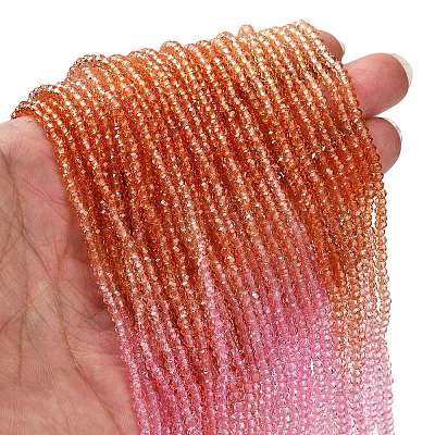 Transparent Painted Glass Beads Strands DGLA-A034-T2mm-A20-1