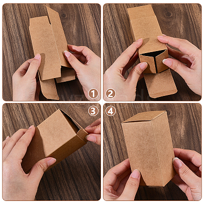 Folding Kraft Paper Mailer Boxes CON-WH0100-63A-1