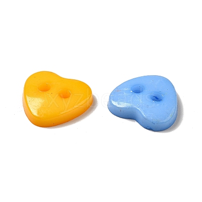 Acrylic Heart Buttons X-BUTT-E071-A-M-1