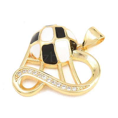 Football Brass Micro Pave Cubic Zirconia Pendants KK-A297-09A-G-1