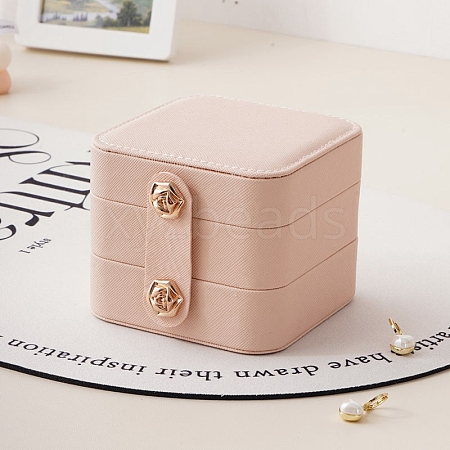 3 Layer Travel PU Leather Storage Box for Women PW-WG16755-01-1