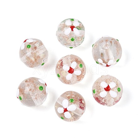Luminous Handmade Gold Sand Lampwork Beads LAMP-N035-04G-1