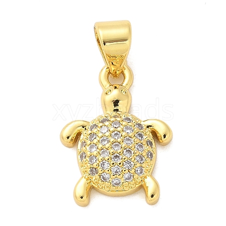 Brass Micro Pave Cubic Zirconia Pendants KK-S511-04F-G-1