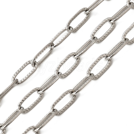 304 Stainless Steel Textured Cable Chains CHS-B015-08P-1