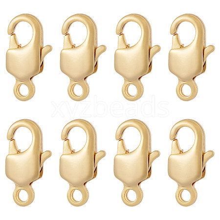 8Pcs Brass Lobster Claw Clasps KK-TA0002-67-1
