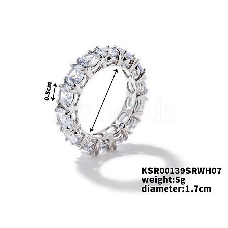 Fashionable European and American Style Brass Rhinestone Ring for Unisex YJ2734-9-1