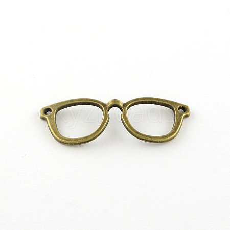 Glasses/Spectacles Tibetan Style Alloy Pendants X-TIBEP-R344-77AB-LF-1