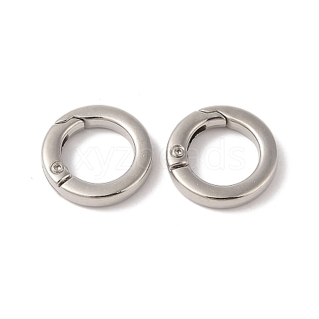 Nickel Plated Alloy Spring Gate Rings FIND-Q104-01A-P-1