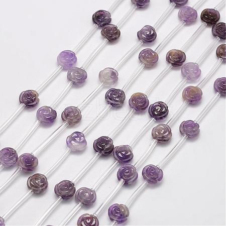 Natural Amethyst Beads G-O156-D-14-1