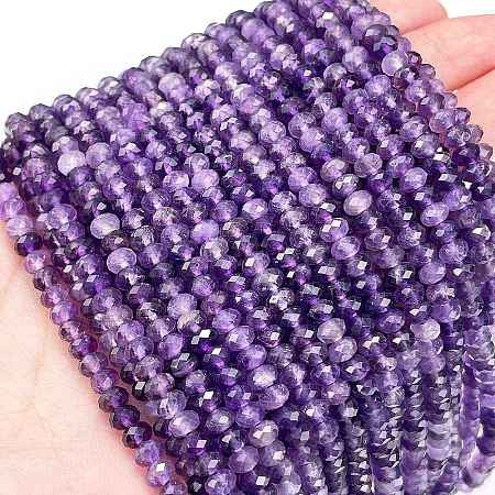 Natural Amethyst Beads Strands G-C127-B02-01-1