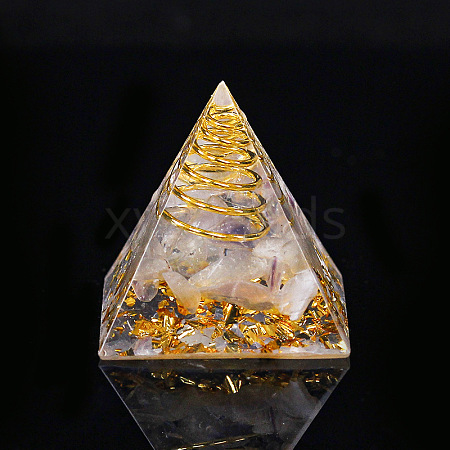 Orgonite Pyramid Resin Display Decorations X-G-PW0005-05P-1