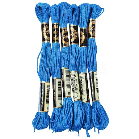 6Bundles Polyester Embroidery Floss OCOR-YW0001-25D-1