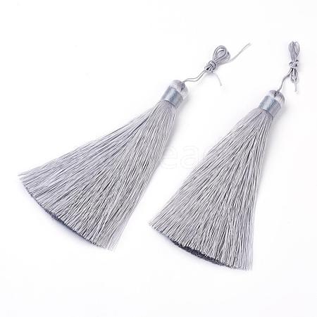 Polyester Tassel Big Pendants HJEW-K030-C-17-1