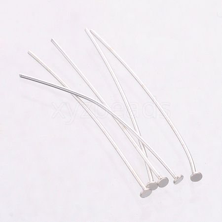 925 Sterling Silver Flat Head Pins STER-K017-25mm-S-1