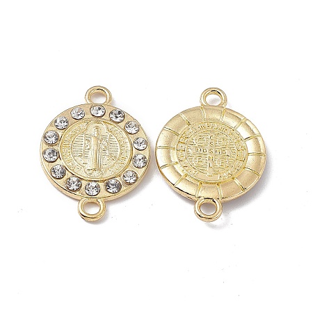 Religion Alloy Crystal Rhinestone Connector Charms FIND-A024-15G-1