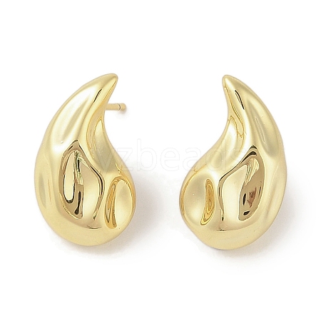 Teardrop Brass Stud Earrings for Women EJEW-Q772-03B-G-1