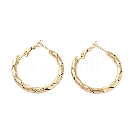 PVD Vacuum Plating 202 Stainless Steel Hoop Earrings EJEW-A041-07G-1