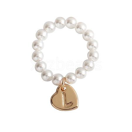 Plastic Imitation Pearl & Alloy Finger Rings FS-WG241E1-09-1