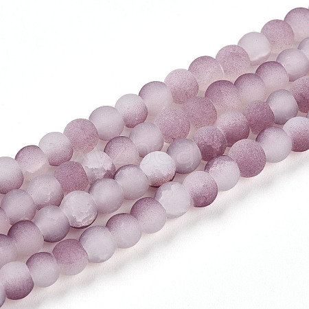 Crackle Glass Beads Strands GLAA-N009-4mm-05-1