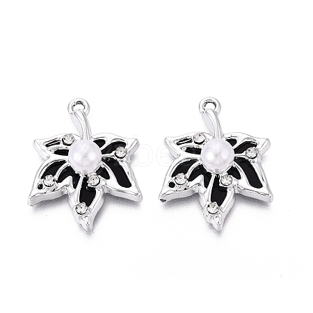 Alloy with ABS Imitation Pearl & Crystal Rhinestone & Acrylic Pendants PALLOY-Q466-04P-04-1