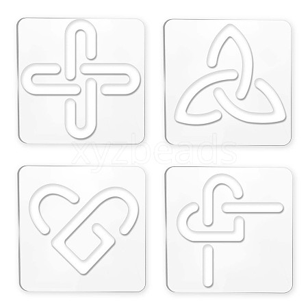 Acrylic Earring Handwork Template TOOL-WH0152-010-1