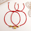 2Pcs Couple Brass Heart Magnetic Clasps Bracelet Sets EG2149-3