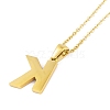 Ion Plating(IP) Initial Letter 304 Stainless Steel Pendant Necklaces NJEW-M199-01G-K-2