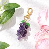 Grape Natural Amethyst Pendant Decorations HJEW-MZ00342-02-1