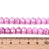 Anti-Tarnish Electroplate Rondelle Glass Beads Strands EGLA-T021-8mm-17-08-2