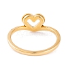 304 Stainless Steel Heart Finger Ring for Women RJEW-C086-06-G-3